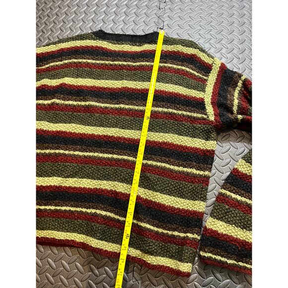 J. Crew Green and Red Crewneck Sweater Classic Stripes Joey Friends Size Large - Picture 9 of 9